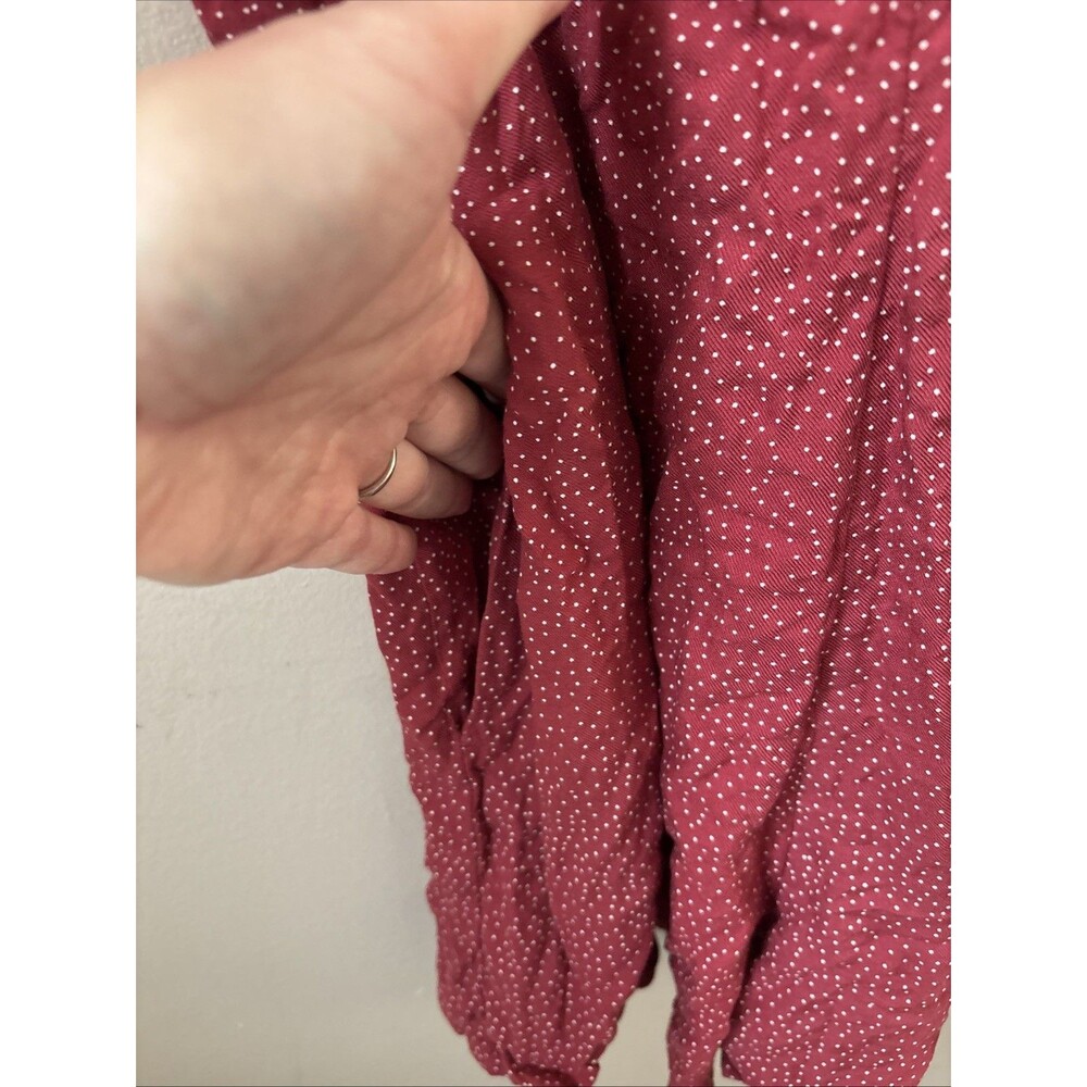 American Eagle Romper Womens S Red White Polka Dot Criss Cross Back - Picture 4 of 9